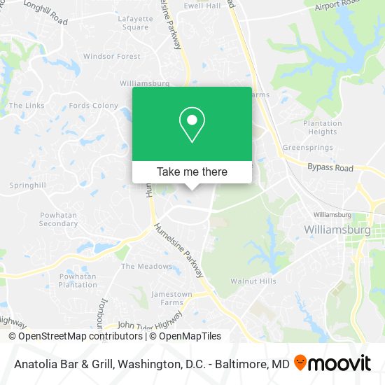 Mapa de Anatolia Bar & Grill