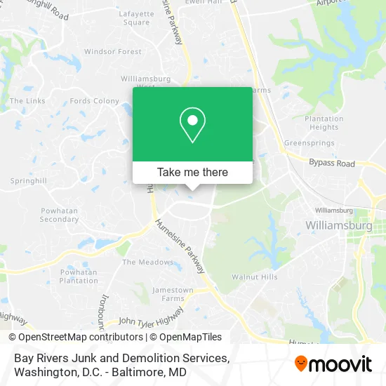 Bay Rivers Junk and Demolition Services map