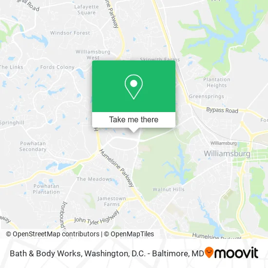 Bath & Body Works map