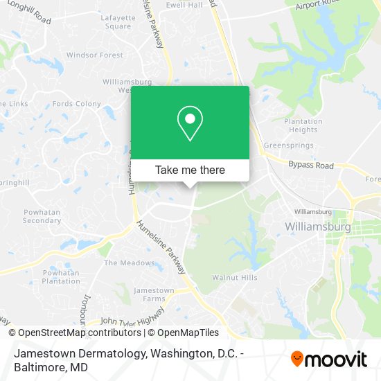 Jamestown Dermatology map