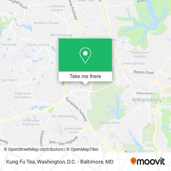Kung Fu Tea map