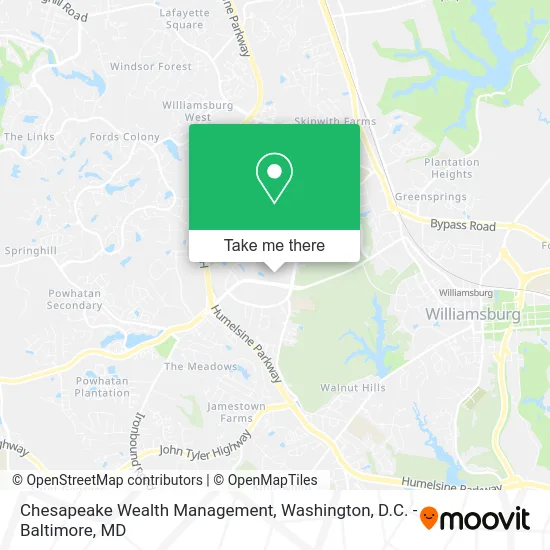 Chesapeake Wealth Management map