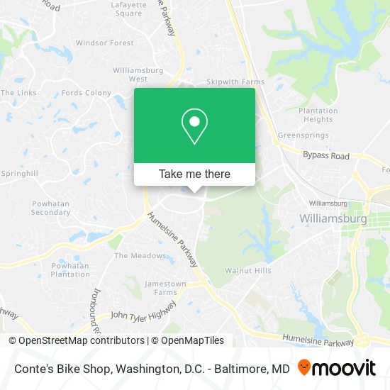 Conte's Bike Shop map