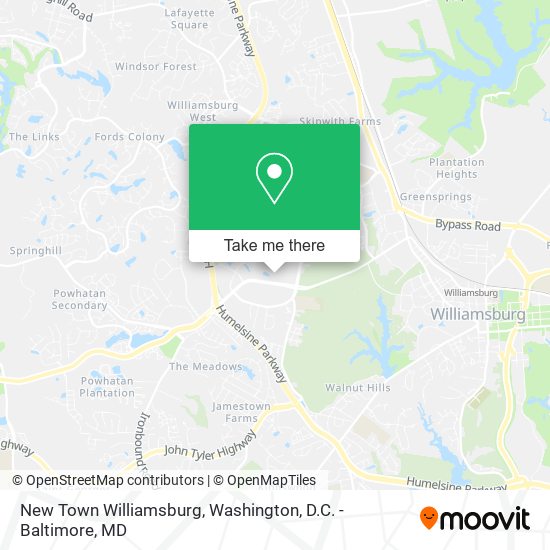 Mapa de New Town Williamsburg