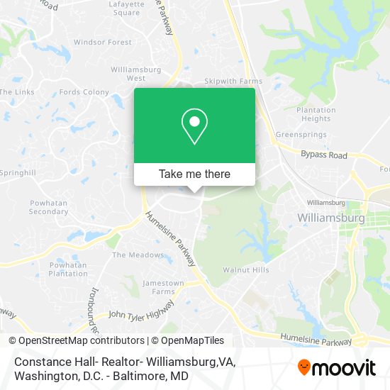 Mapa de Constance Hall- Realtor- Williamsburg,VA