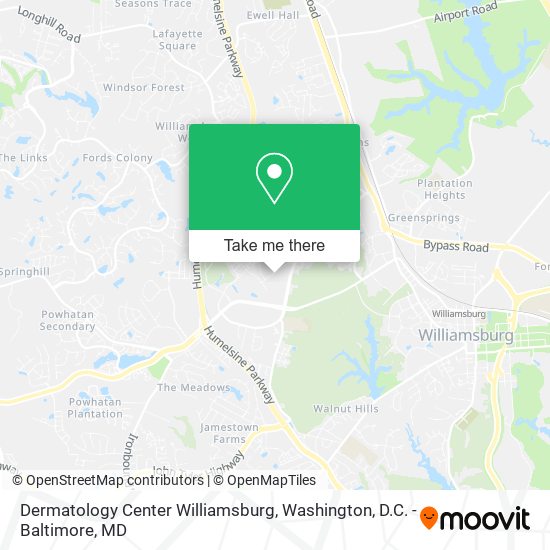 Dermatology Center Williamsburg map
