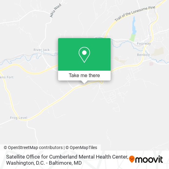 Satellite Office for Cumberland Mental Health Center map