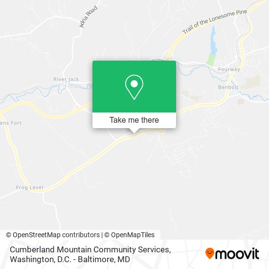 Cumberland Mountain Community Services map