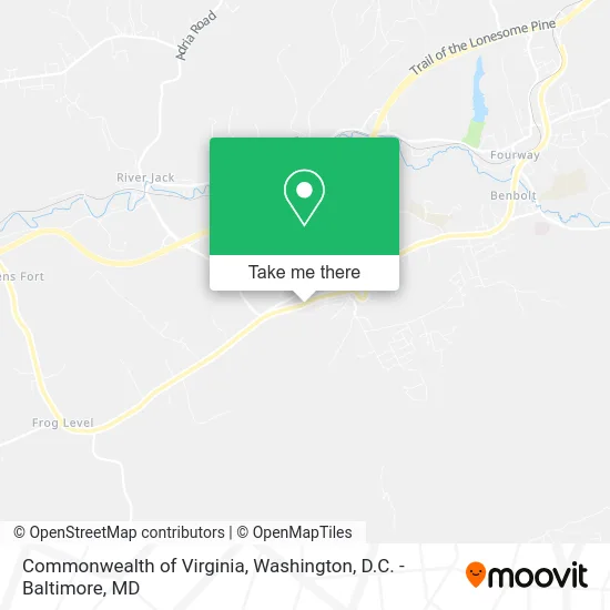 Commonwealth of Virginia map
