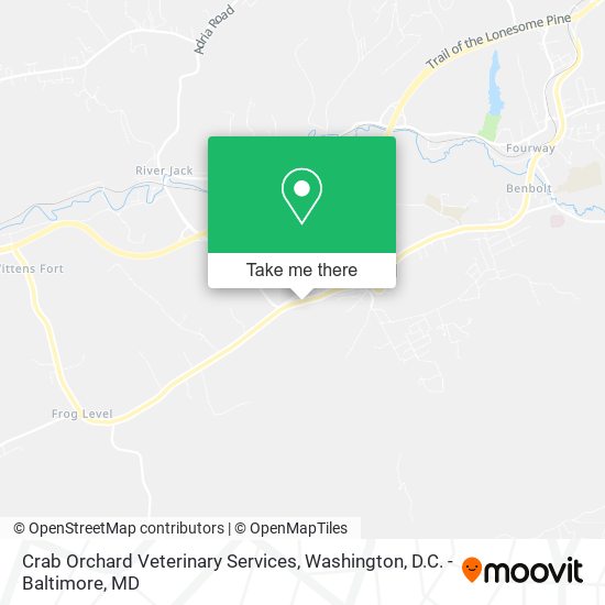 Crab Orchard Veterinary Services map