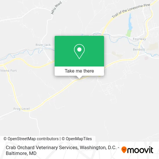 Crab Orchard Veterinary Services map