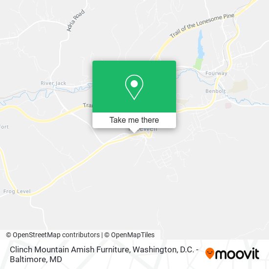 Clinch Mountain Amish Furniture map