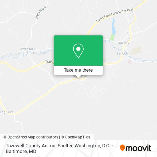Tazewell County Animal Shelter map