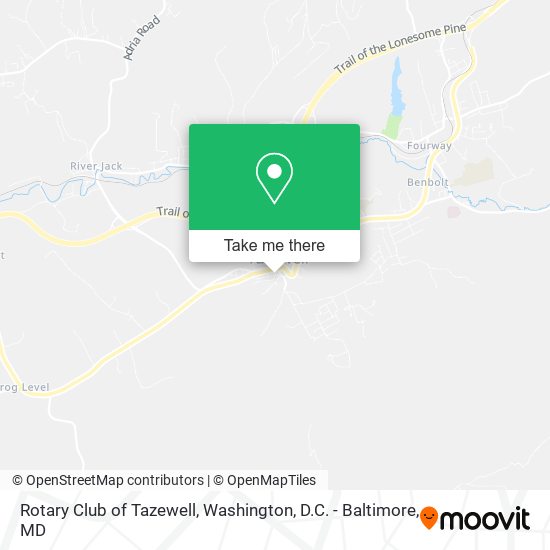 Rotary Club of Tazewell map