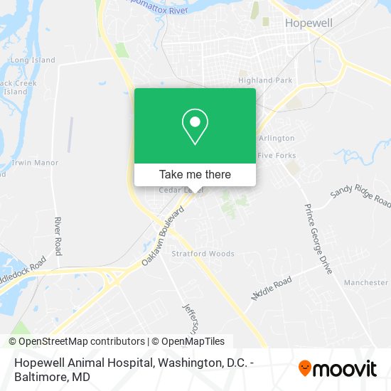 Mapa de Hopewell Animal Hospital