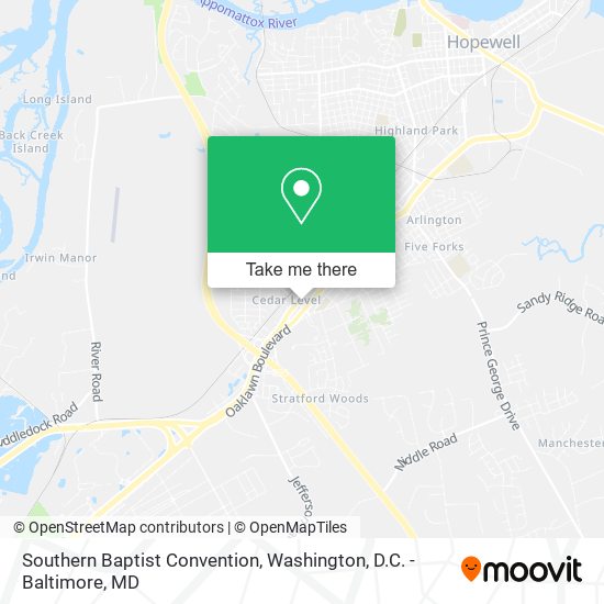 Southern Baptist Convention map