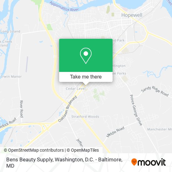 Mapa de Bens Beauty Supply