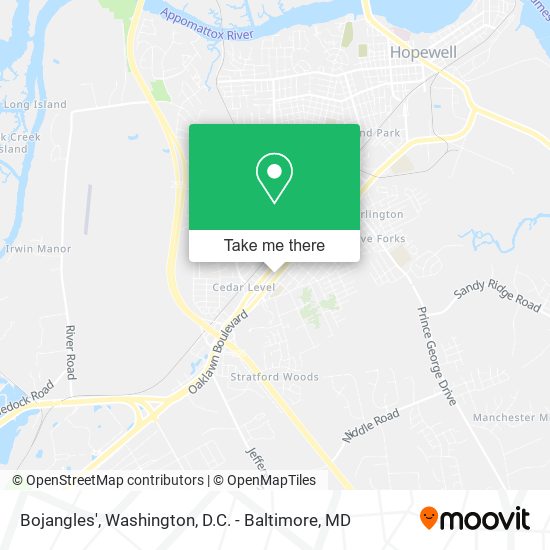 Mapa de Bojangles'