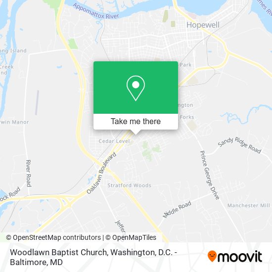 Woodlawn Baptist Church map