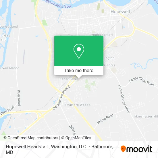 Hopewell Headstart map