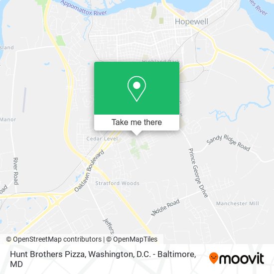 Mapa de Hunt Brothers Pizza