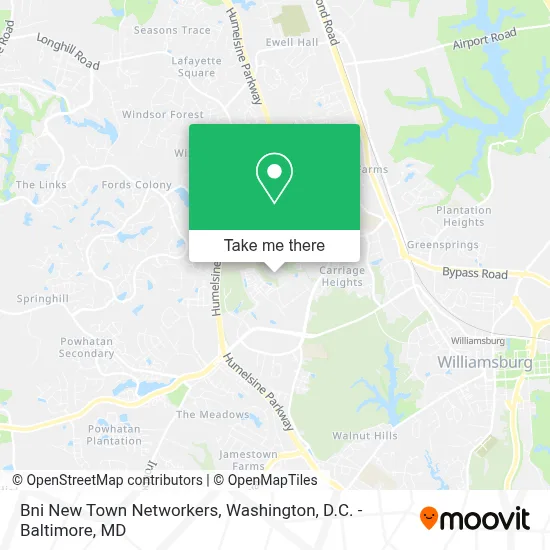 Bni New Town Networkers map