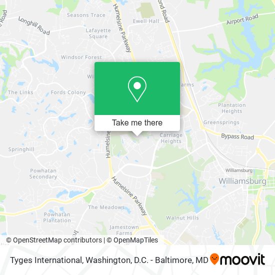 Tyges International map