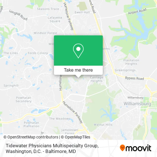 Tidewater Physicians Multispecialty Group map