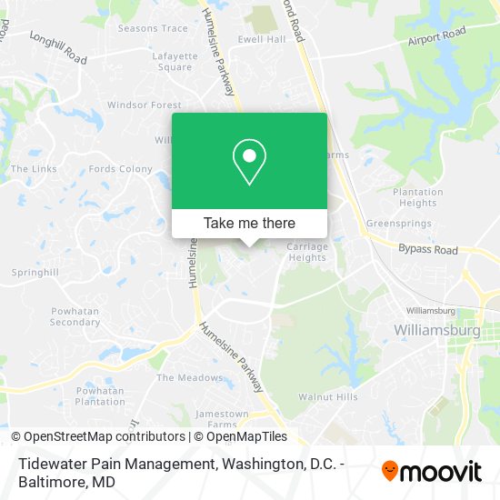Tidewater Pain Management map