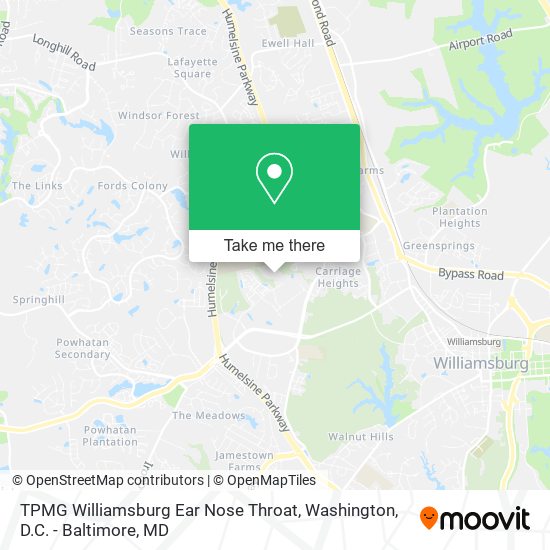 Mapa de TPMG Williamsburg Ear Nose Throat