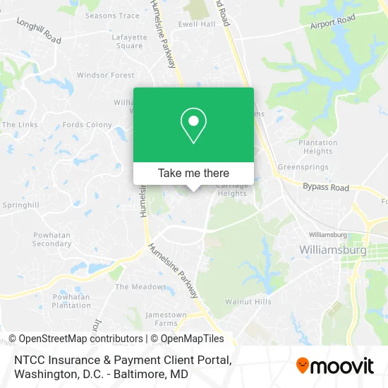 NTCC Insurance & Payment Client Portal map