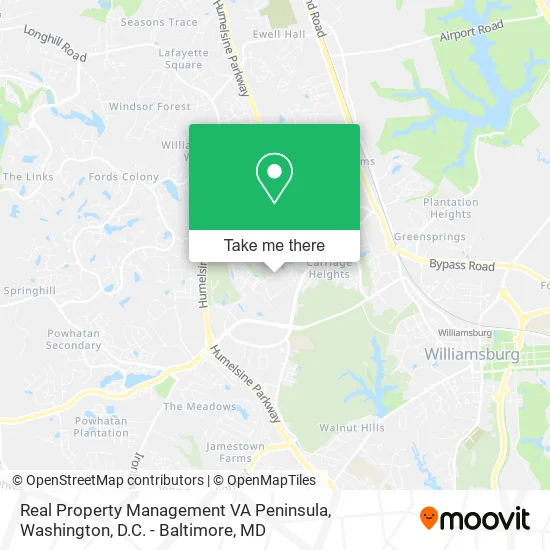 Real Property Management VA Peninsula map