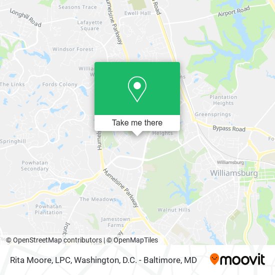 Mapa de Rita Moore, LPC
