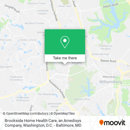 Mapa de Brookside Home Health Care, an Amedisys Company