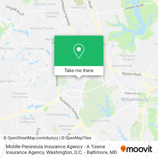 Middle Peninsula Insurance Agency - A Towne Insurance Agency map