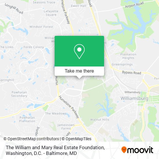 Mapa de The William and Mary Real Estate Foundation