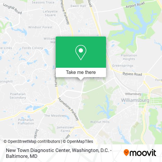 New Town Diagnostic Center map