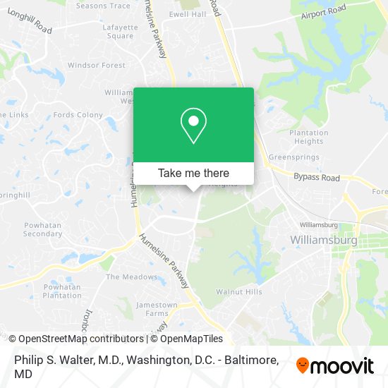 Philip S. Walter, M.D. map