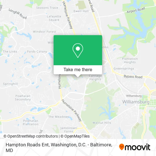 Hampton Roads Ent map