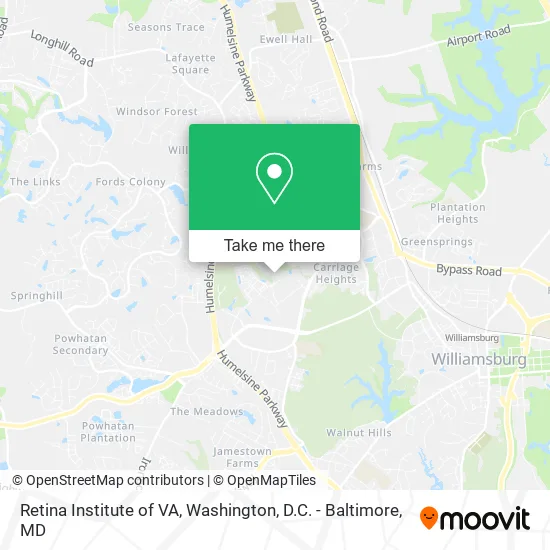 Retina Institute of VA map