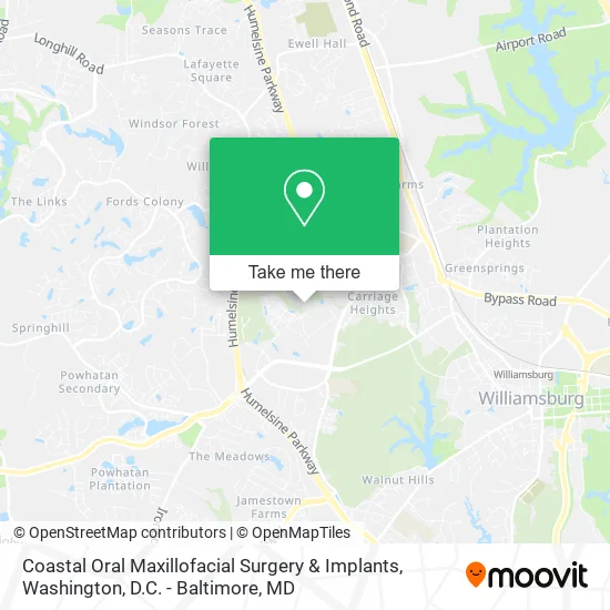 Coastal Oral Maxillofacial Surgery & Implants map