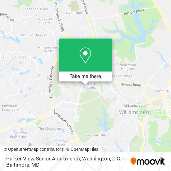 Mapa de Parker View Senior Apartments