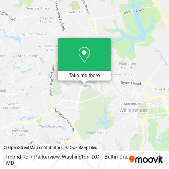 Irnbnd Rd + Parkerview map