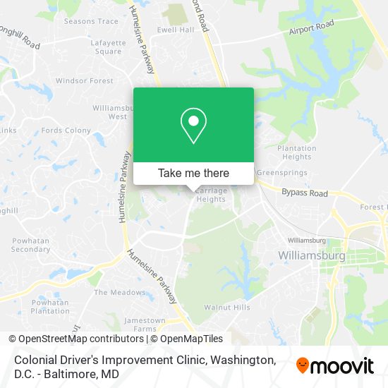 Mapa de Colonial Driver's Improvement Clinic