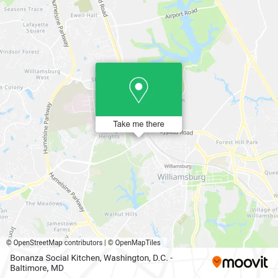 Bonanza Social Kitchen map