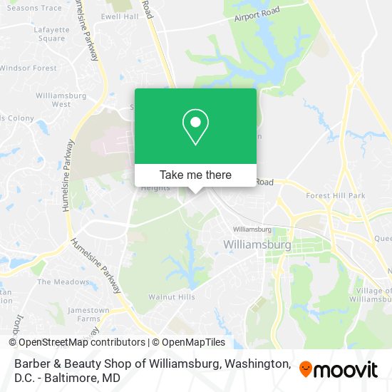 Mapa de Barber & Beauty Shop of Williamsburg