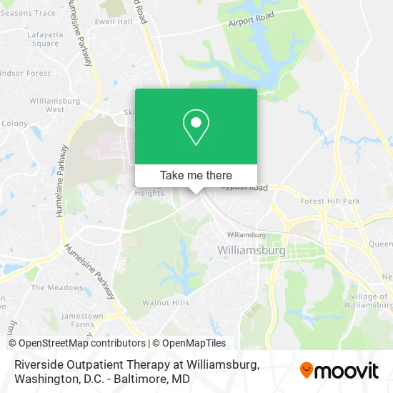 Riverside Outpatient Therapy at Williamsburg map