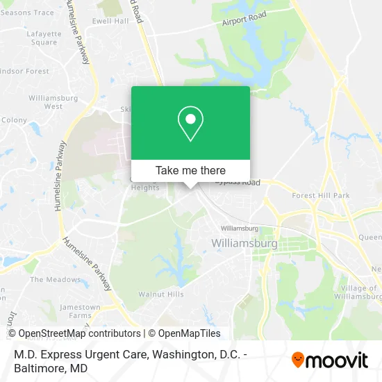 M.D. Express Urgent Care map