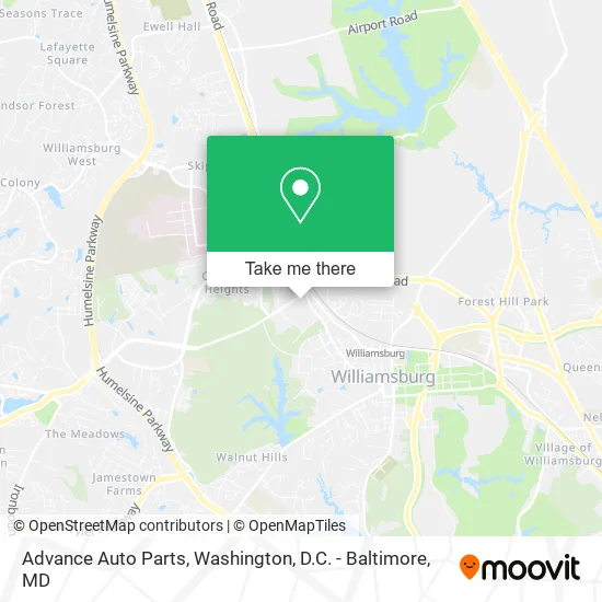 Advance Auto Parts map