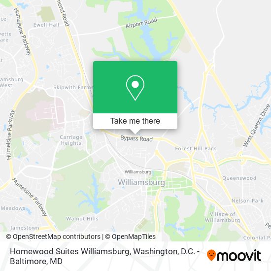 Homewood Suites Williamsburg map